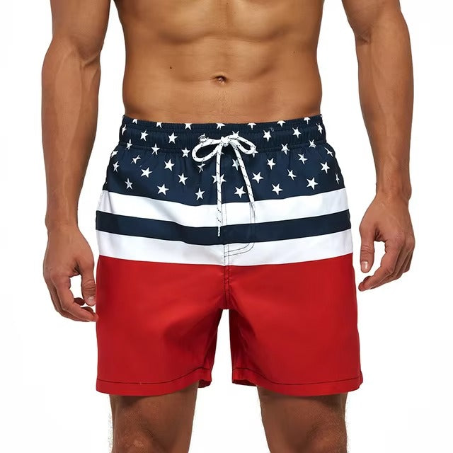 Bedruckte Badehose für Männer - Schnell trocknende Strand- und Sportshorts