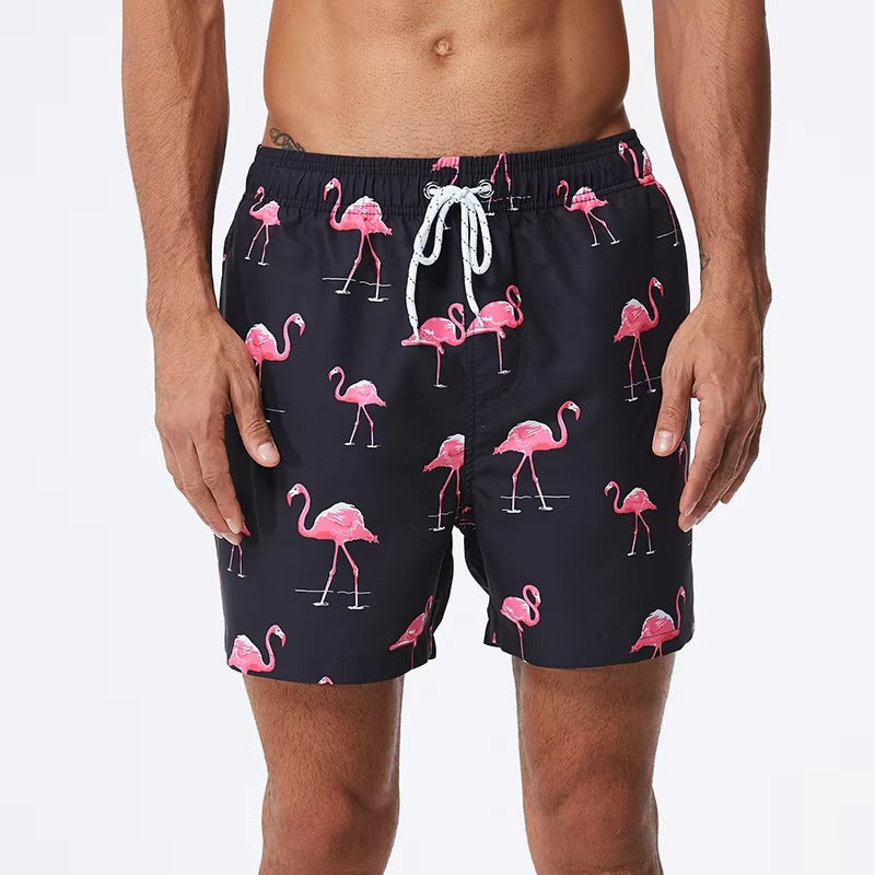 Schnell trocknende Herren-Badeshorts - Bedruckte Strand- und Surfshorts