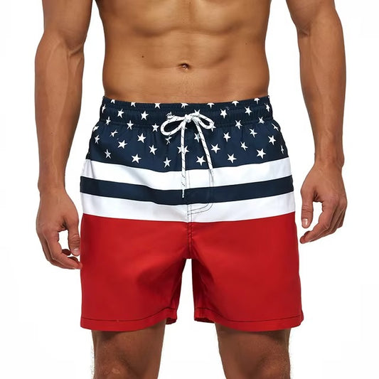 Bedruckte Badehose für Männer - Schnell trocknende Strand- und Sportshorts