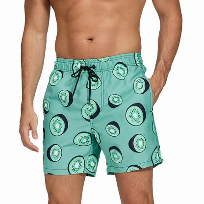 Bedruckte Badehose für Männer - Schnell trocknende Strand- und Sportshorts