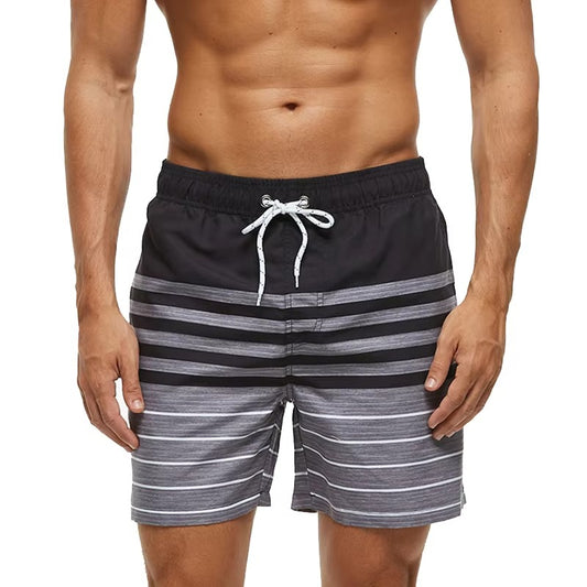 Schnell trocknende Herren-Badeshorts - Bedruckte Strand- und Surfshorts
