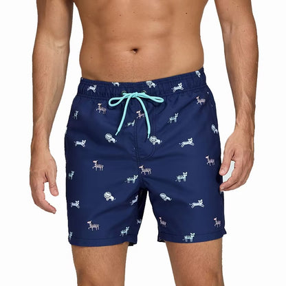 Schnell trocknende Herren-Badeshorts - Bedruckte Strand- und Surfshorts