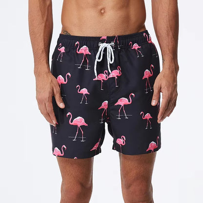 Schnell trocknende Herren-Badeshorts - Bedruckte Strand- und Surfshorts