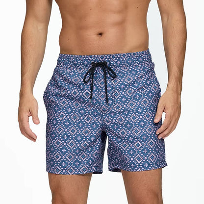 Schnell trocknende Herren-Badeshorts - Bedruckte Strand- und Surfshorts